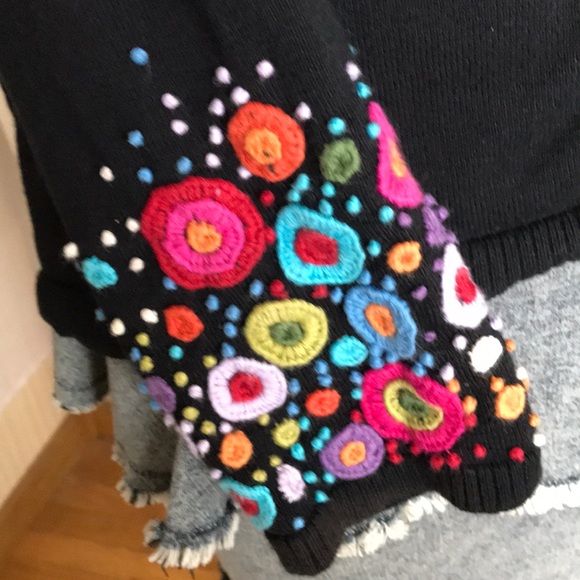 Mfaboston Embroidered Cardigan Sweater Size 8 - Picture 6 of 6